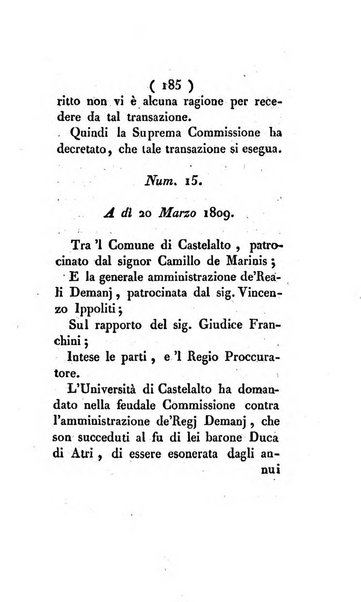 Bullettino delle sentenze emanate dalla Suprema commissione per le liti fra i già baroni ed i comuni