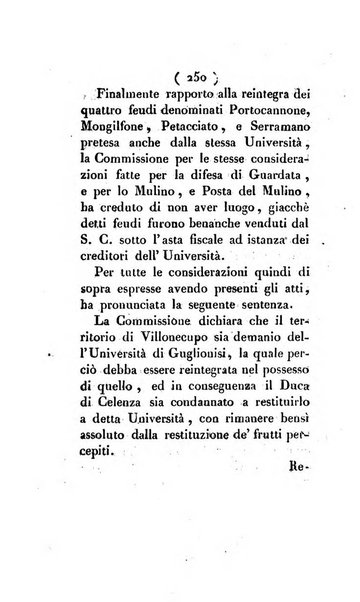 Bullettino delle sentenze emanate dalla Suprema commissione per le liti fra i già baroni ed i comuni