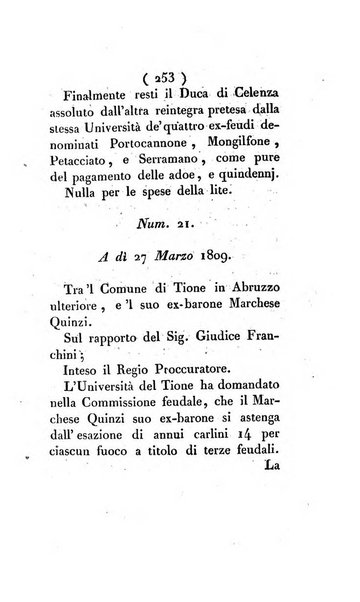 Bullettino delle sentenze emanate dalla Suprema commissione per le liti fra i già baroni ed i comuni