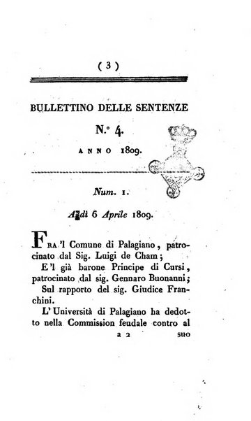 Bullettino delle sentenze emanate dalla Suprema commissione per le liti fra i già baroni ed i comuni