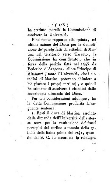 Bullettino delle sentenze emanate dalla Suprema commissione per le liti fra i già baroni ed i comuni