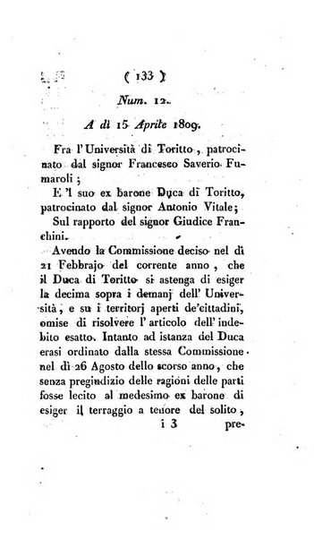 Bullettino delle sentenze emanate dalla Suprema commissione per le liti fra i già baroni ed i comuni