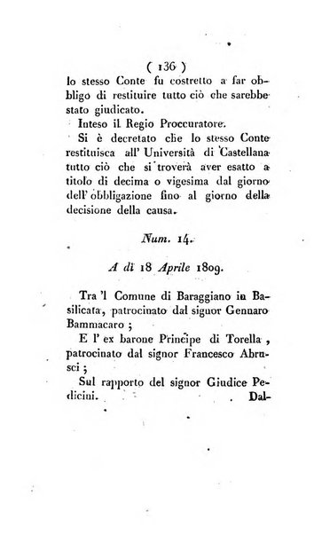 Bullettino delle sentenze emanate dalla Suprema commissione per le liti fra i già baroni ed i comuni