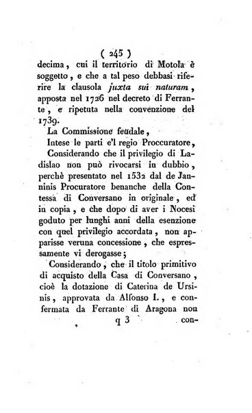 Bullettino delle sentenze emanate dalla Suprema commissione per le liti fra i già baroni ed i comuni