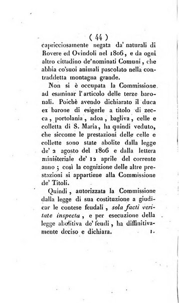 Bullettino delle sentenze emanate dalla Suprema commissione per le liti fra i già baroni ed i comuni