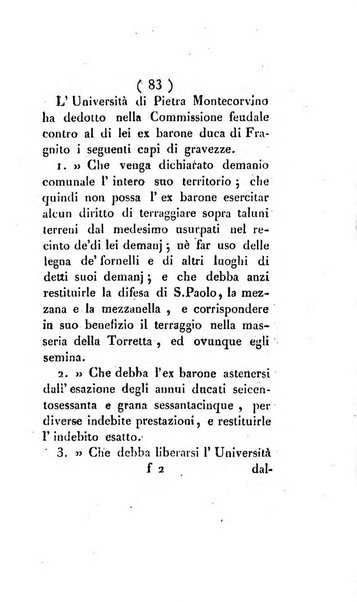 Bullettino delle sentenze emanate dalla Suprema commissione per le liti fra i già baroni ed i comuni