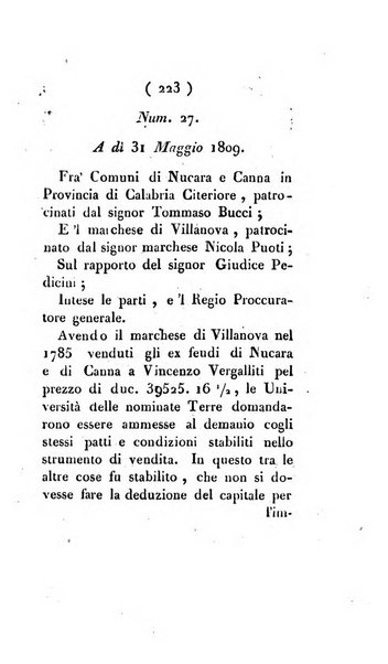 Bullettino delle sentenze emanate dalla Suprema commissione per le liti fra i già baroni ed i comuni