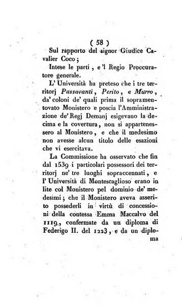 Bullettino delle sentenze emanate dalla Suprema commissione per le liti fra i già baroni ed i comuni