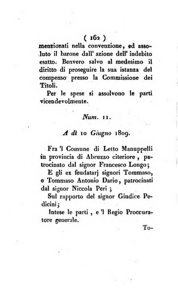 Bullettino delle sentenze emanate dalla Suprema commissione per le liti fra i già baroni ed i comuni