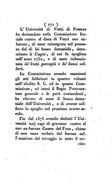 Bullettino delle sentenze emanate dalla Suprema commissione per le liti fra i già baroni ed i comuni