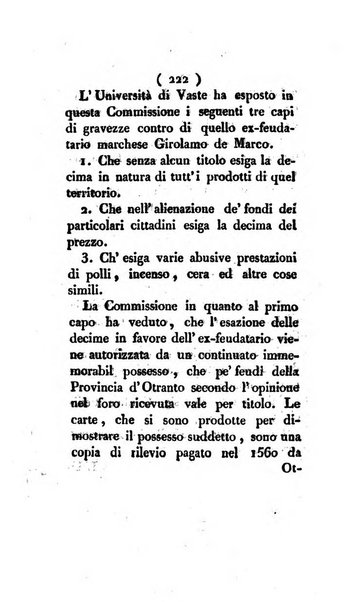 Bullettino delle sentenze emanate dalla Suprema commissione per le liti fra i già baroni ed i comuni