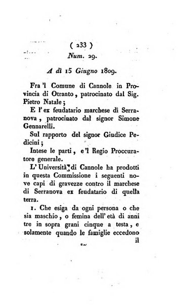 Bullettino delle sentenze emanate dalla Suprema commissione per le liti fra i già baroni ed i comuni