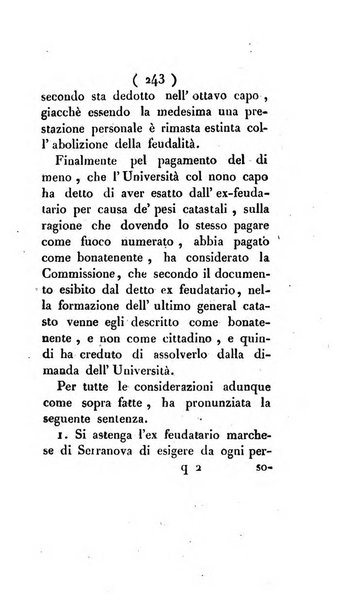 Bullettino delle sentenze emanate dalla Suprema commissione per le liti fra i già baroni ed i comuni