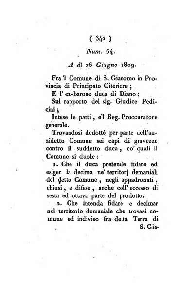 Bullettino delle sentenze emanate dalla Suprema commissione per le liti fra i già baroni ed i comuni