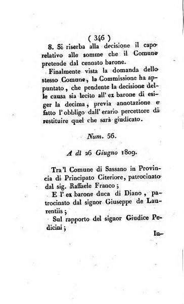 Bullettino delle sentenze emanate dalla Suprema commissione per le liti fra i già baroni ed i comuni