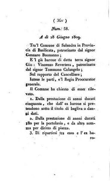 Bullettino delle sentenze emanate dalla Suprema commissione per le liti fra i già baroni ed i comuni