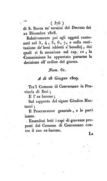 Bullettino delle sentenze emanate dalla Suprema commissione per le liti fra i già baroni ed i comuni