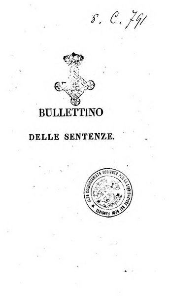 Bullettino delle sentenze emanate dalla Suprema commissione per le liti fra i già baroni ed i comuni