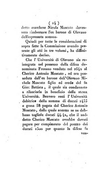 Bullettino delle sentenze emanate dalla Suprema commissione per le liti fra i già baroni ed i comuni