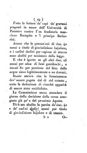 Bullettino delle sentenze emanate dalla Suprema commissione per le liti fra i già baroni ed i comuni