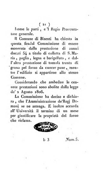 Bullettino delle sentenze emanate dalla Suprema commissione per le liti fra i già baroni ed i comuni