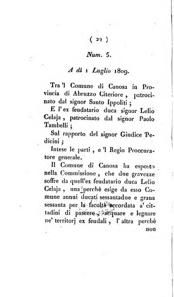 Bullettino delle sentenze emanate dalla Suprema commissione per le liti fra i già baroni ed i comuni