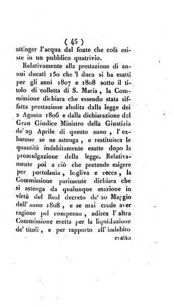 Bullettino delle sentenze emanate dalla Suprema commissione per le liti fra i già baroni ed i comuni