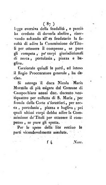 Bullettino delle sentenze emanate dalla Suprema commissione per le liti fra i già baroni ed i comuni