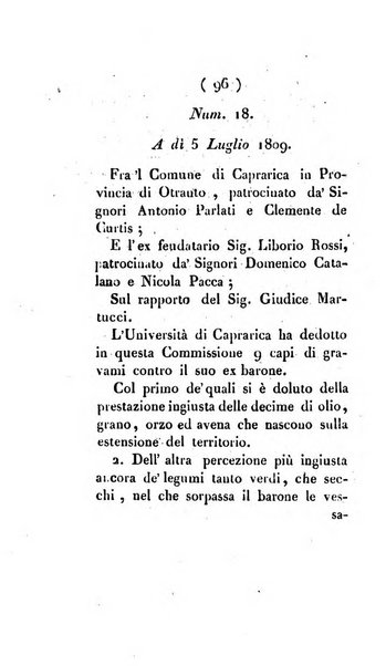 Bullettino delle sentenze emanate dalla Suprema commissione per le liti fra i già baroni ed i comuni