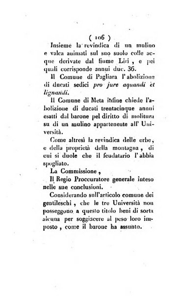 Bullettino delle sentenze emanate dalla Suprema commissione per le liti fra i già baroni ed i comuni