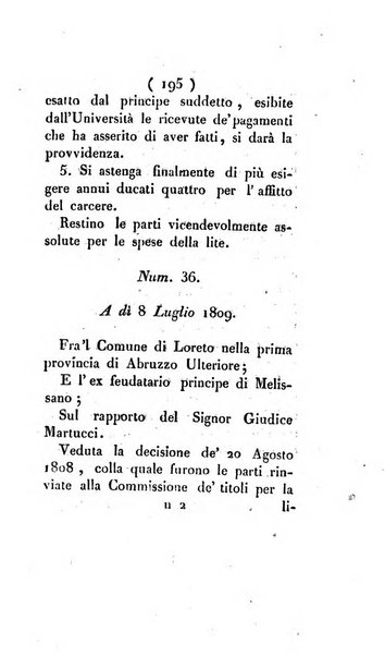 Bullettino delle sentenze emanate dalla Suprema commissione per le liti fra i già baroni ed i comuni