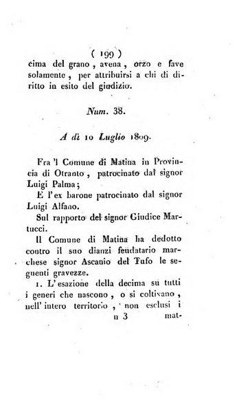 Bullettino delle sentenze emanate dalla Suprema commissione per le liti fra i già baroni ed i comuni