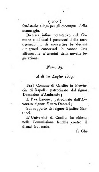 Bullettino delle sentenze emanate dalla Suprema commissione per le liti fra i già baroni ed i comuni