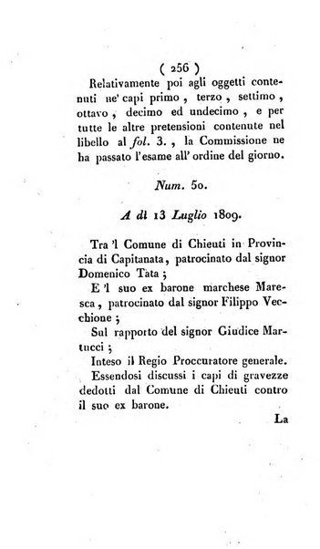 Bullettino delle sentenze emanate dalla Suprema commissione per le liti fra i già baroni ed i comuni