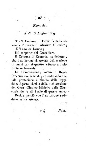 Bullettino delle sentenze emanate dalla Suprema commissione per le liti fra i già baroni ed i comuni