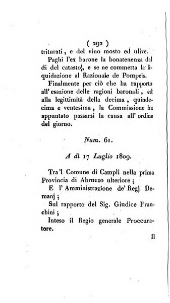 Bullettino delle sentenze emanate dalla Suprema commissione per le liti fra i già baroni ed i comuni