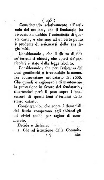 Bullettino delle sentenze emanate dalla Suprema commissione per le liti fra i già baroni ed i comuni