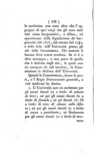 Bullettino delle sentenze emanate dalla Suprema commissione per le liti fra i già baroni ed i comuni