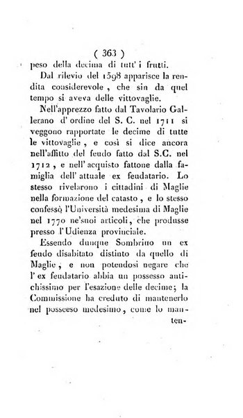 Bullettino delle sentenze emanate dalla Suprema commissione per le liti fra i già baroni ed i comuni