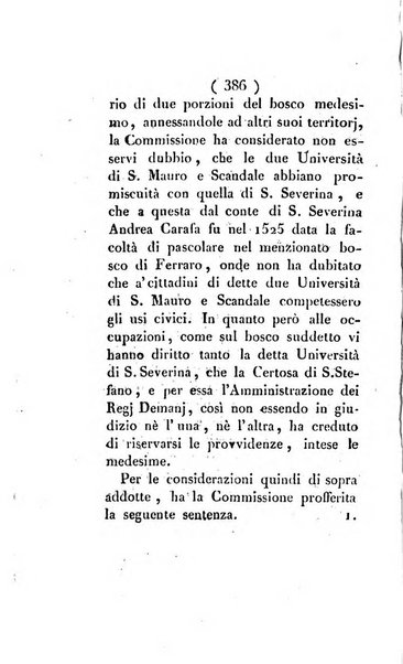 Bullettino delle sentenze emanate dalla Suprema commissione per le liti fra i già baroni ed i comuni