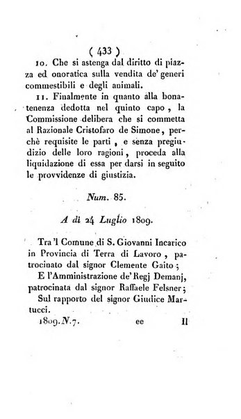 Bullettino delle sentenze emanate dalla Suprema commissione per le liti fra i già baroni ed i comuni