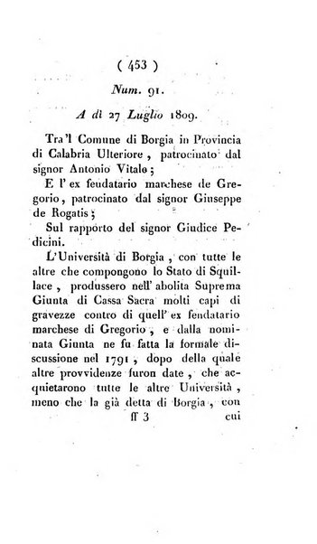 Bullettino delle sentenze emanate dalla Suprema commissione per le liti fra i già baroni ed i comuni