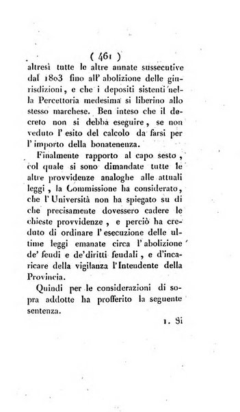 Bullettino delle sentenze emanate dalla Suprema commissione per le liti fra i già baroni ed i comuni