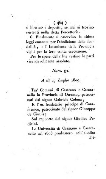 Bullettino delle sentenze emanate dalla Suprema commissione per le liti fra i già baroni ed i comuni