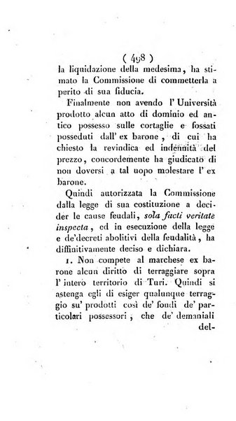 Bullettino delle sentenze emanate dalla Suprema commissione per le liti fra i già baroni ed i comuni