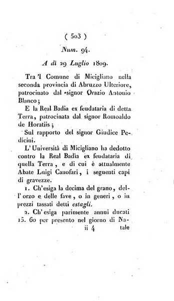 Bullettino delle sentenze emanate dalla Suprema commissione per le liti fra i già baroni ed i comuni