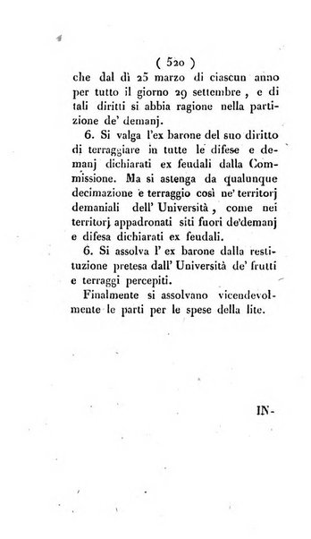 Bullettino delle sentenze emanate dalla Suprema commissione per le liti fra i già baroni ed i comuni