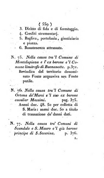 Bullettino delle sentenze emanate dalla Suprema commissione per le liti fra i già baroni ed i comuni