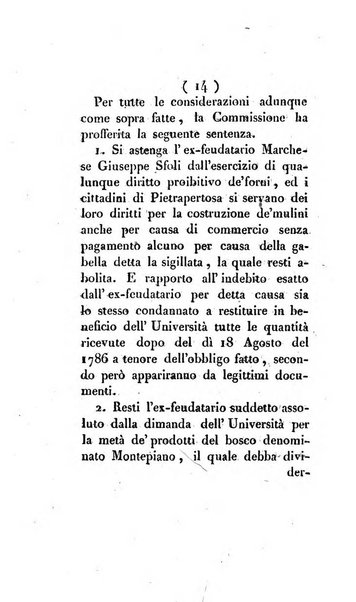 Bullettino delle sentenze emanate dalla Suprema commissione per le liti fra i già baroni ed i comuni