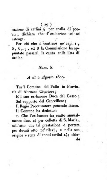 Bullettino delle sentenze emanate dalla Suprema commissione per le liti fra i già baroni ed i comuni